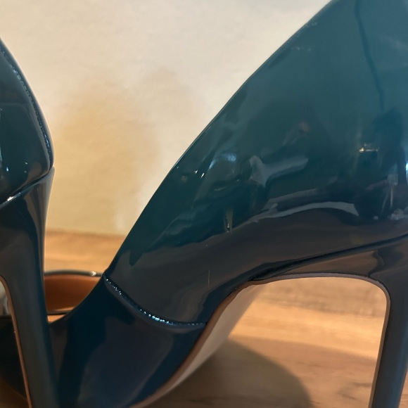 Express Dark Teal Patent Leather Pumps Size 9 (Arrived W/Some Scuffs) NWT - Picture 5 of 7